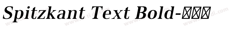 Spitzkant Text Bold字体转换